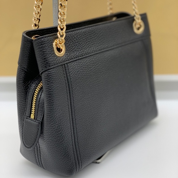 MICHAEL KORS JET SET ITEM MD CHAIN MESSENGER BLACK - Picture 8 of 16